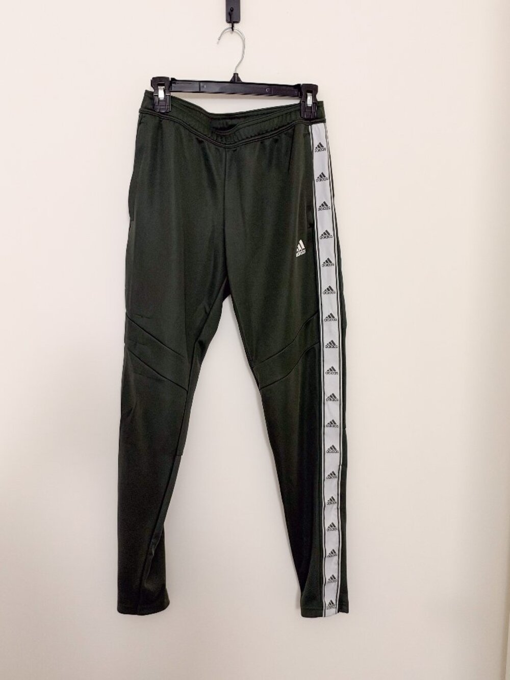 Adidas ClimaCool Olive Green Logo Tape Track Pants Small Athletic Joggers